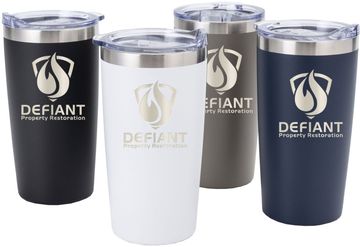 Laser Engraved Adventure Travel 20 Oz Stainless Steel Tumbler